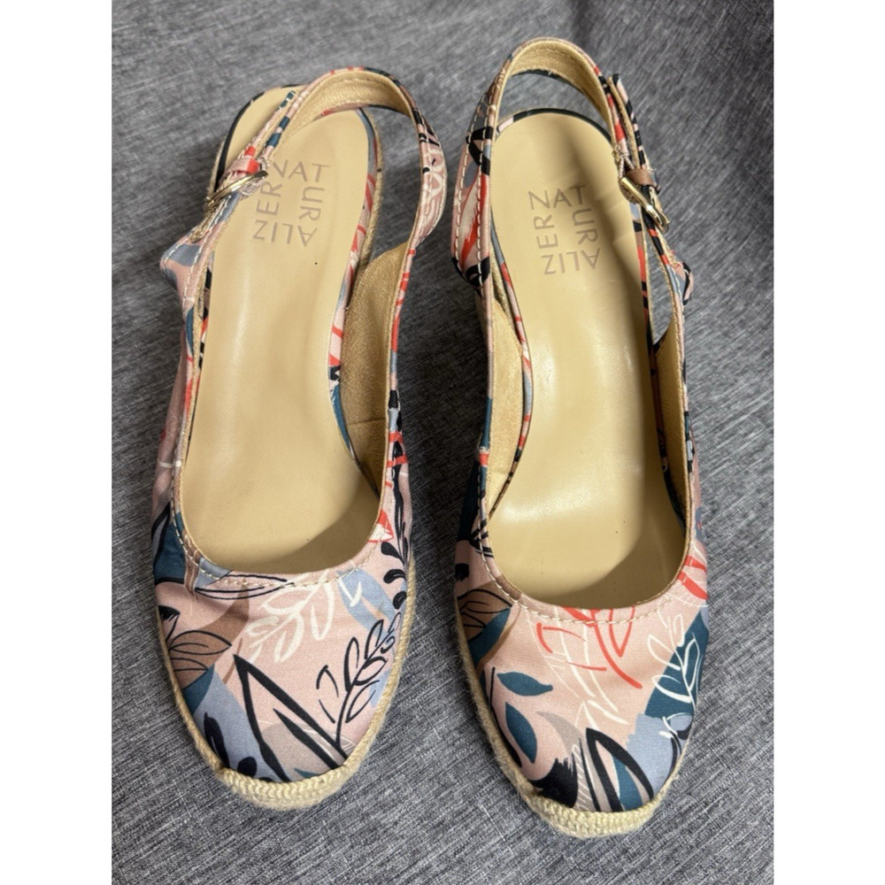 Naturalizer Women's Pearl Contour Plus Slingback Pump Heels Tan Multi Size 9.5M